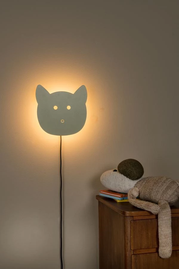 Lucide CHARLIE - Applique murale Chambres d'enfant - LED Dim. - 1x7W 2700K - Vert - ambiance 1
